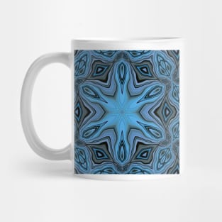 colourful shades of turquoise blue floral fantasy in square format Mug